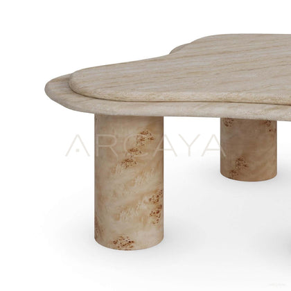 Aston Shiqi Geometric Stone Coffee Table - scene