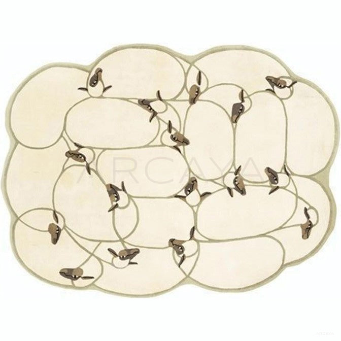 Custom Hand Tufted Rug Dsm P039 C07 in detail