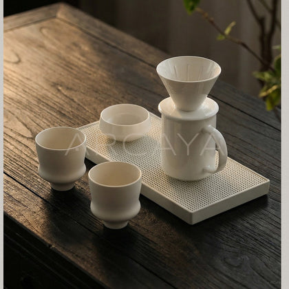 Sunxun Collab White Porcelain Pour Over Coffee Dripper - main