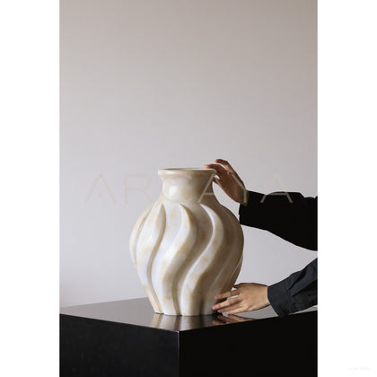 Mid Century French Distressed Vase - scene