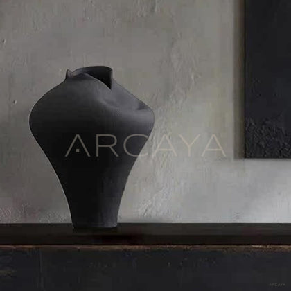 Black Jingdezhen Large Ceramic Jar Vase - main