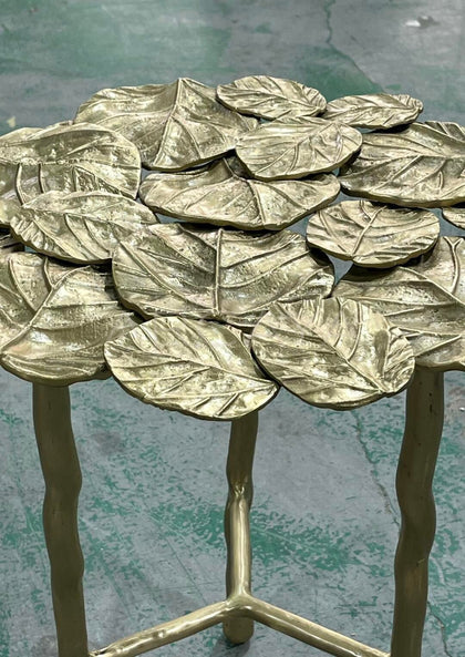 Brass Side Table - detail