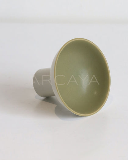 Handmade Footed Ceramic Sauce Dish - scene