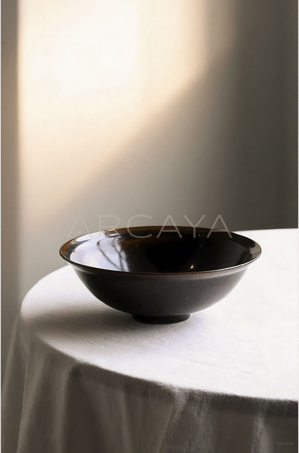 Sunxun Collab Black Rim Conical Bowl - scene