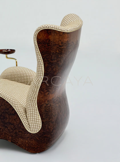 Italian Mid Century Sculptural Cigar Lounge Chair - scene
