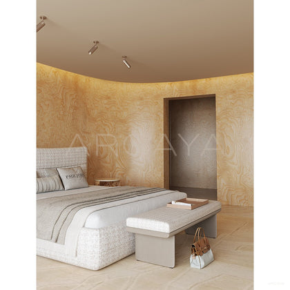 Plaid Cotton Linen Bed - scene