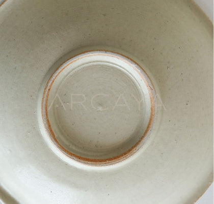 Amu Collab White Glaze Ink Dot Bowl Plate - scene