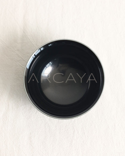 Handmade Black Gold Footed Tea Bowl - scene