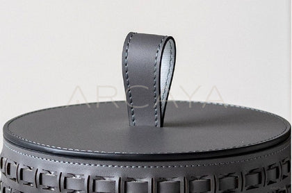 Hollow Leather Lidded Jewelry Box - scene