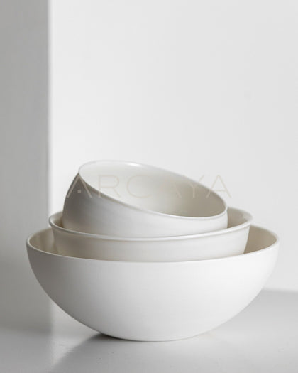 Sunxun Collab Soft White Porcelain Rice Bowl - scene