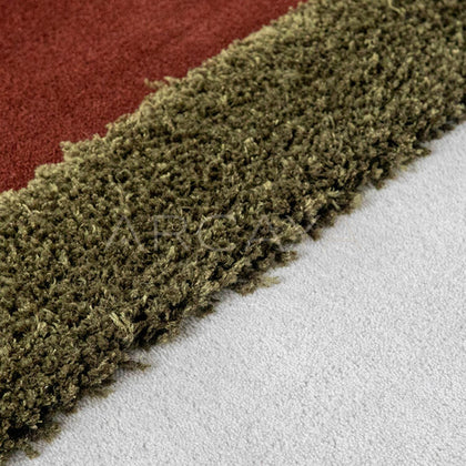 Red Grey Two Tone Wabi Sabi Rug - scene