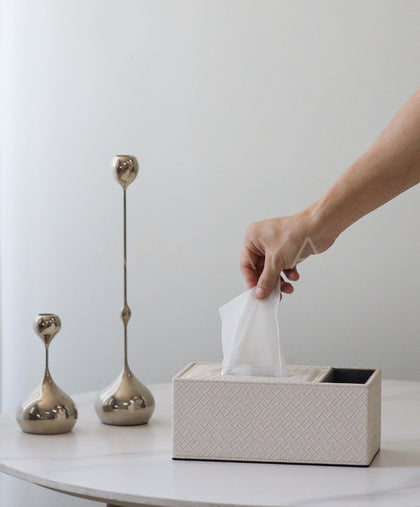 Leather Multifunctional Tissue Remote Box - scene