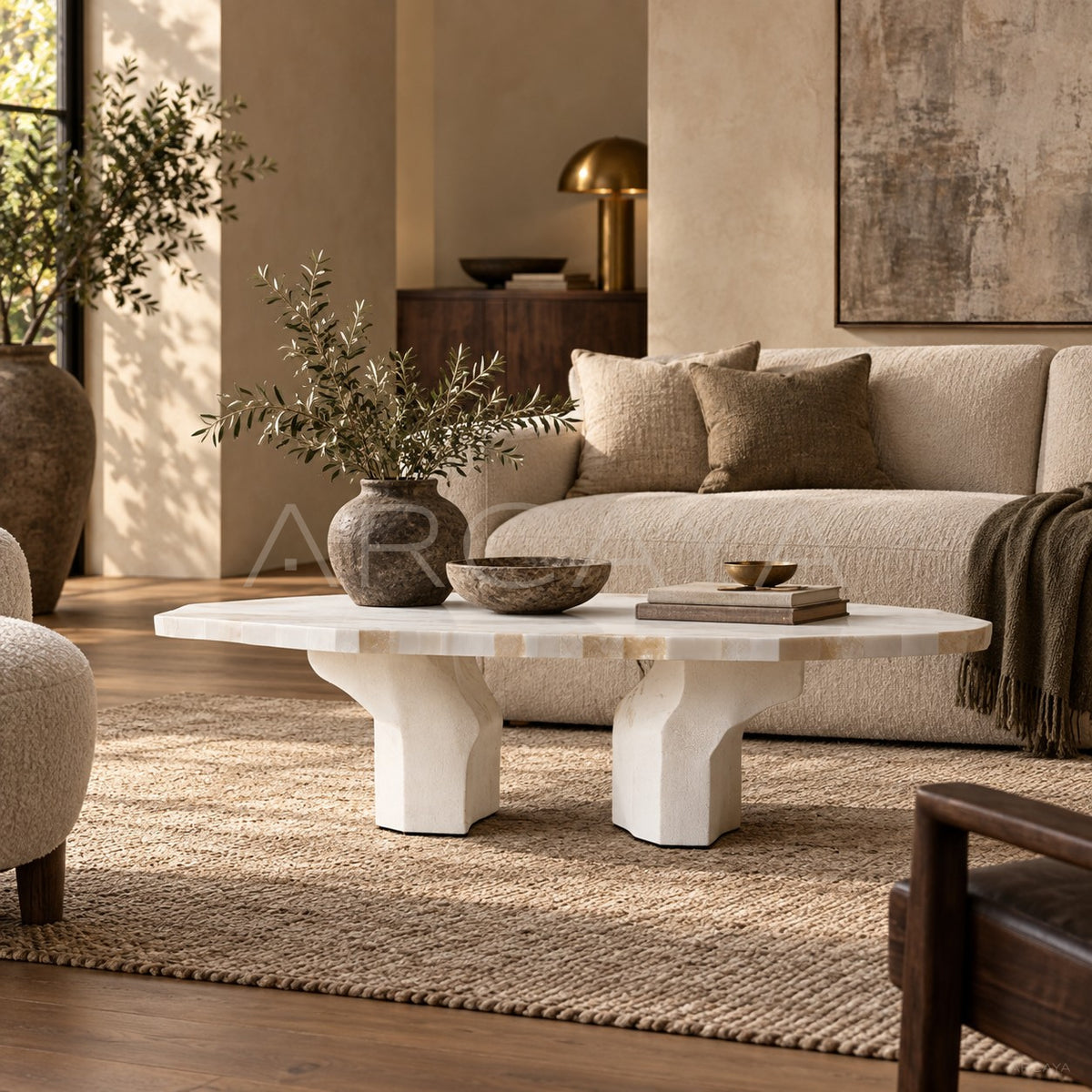 Pushi Raw Stone Table in detail