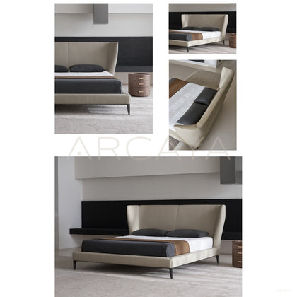 Gentleman Italian Minimalist Bed - scene