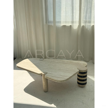 Bold Contrast Marble Side Table - scene