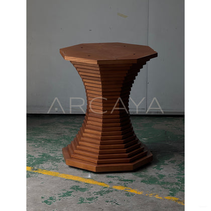 Layered Mid Century Round Table Base - scene