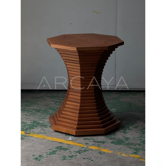 Layered Mid Century Round Table Base - scene
