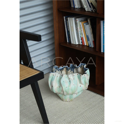 Jingdezhen Wabi Sabi Handmade Floor Vase - scene