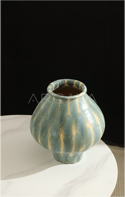 Wabi Sabi Jingdezhen Earthen Jar Vase Large - scene