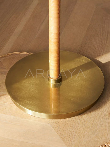 Delphine Rattan Floor Lamp - scene