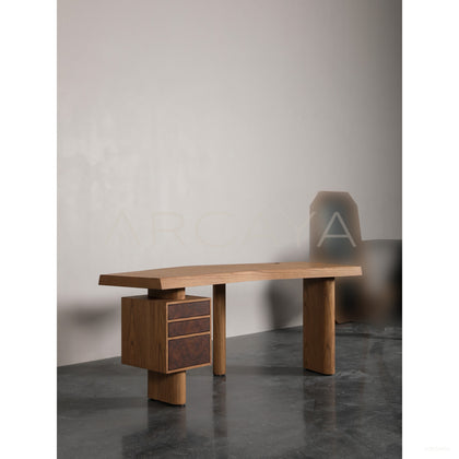 Mid Century Sculptural Desk - scene