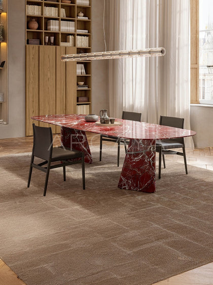 Red Stone Dining Table - scene
