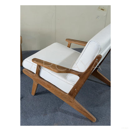 Bay Burmese Teak Outdoor Lounge Chair - scene