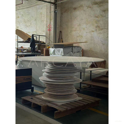 Custom High Gloss Art Round Table - scene