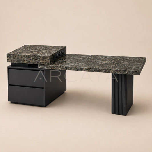 Daze Platinum Diamond Stone Kitchen Island — Kitchen Islands - main