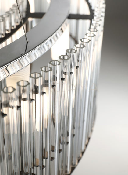Clear Vertical Tube Ring Pendant Light 80566 - scene