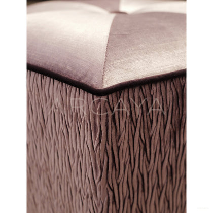 Pleated Purple Art Pouf - scene