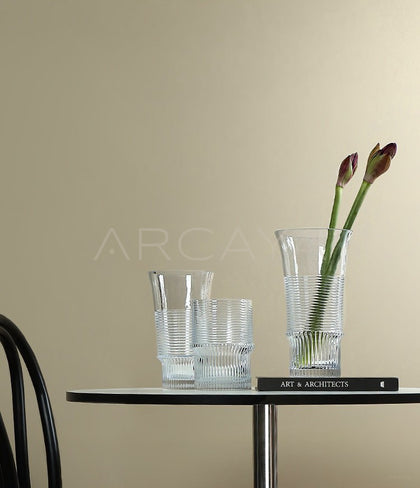 Clear Modern Medium Glass Vase - scene