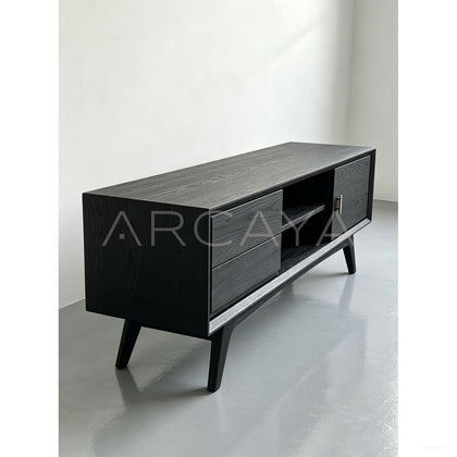 Ash Wood Tv Stand - scene