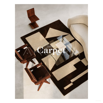 Cocoa Geometric Rug Dsm P031 C02 - scene