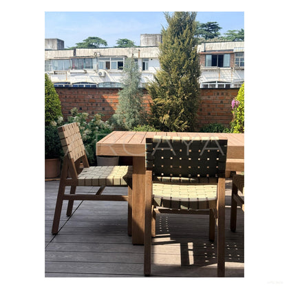 Teak Outdoor Dining Set Villa - scene