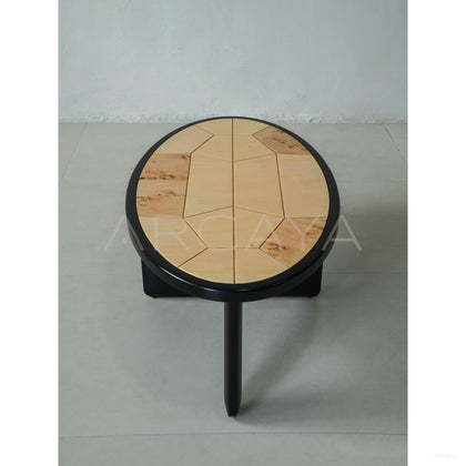 Poplar Burl Veneer Coffee Table - scene