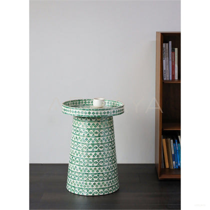 Nanyang Shell Inlay Mobile Side Table - scene