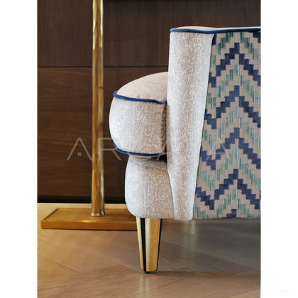 Geometric Textured Art Single Chair - scene