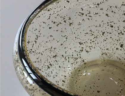 Handmade Silver Glazed Glass Fruit Bowl - scene