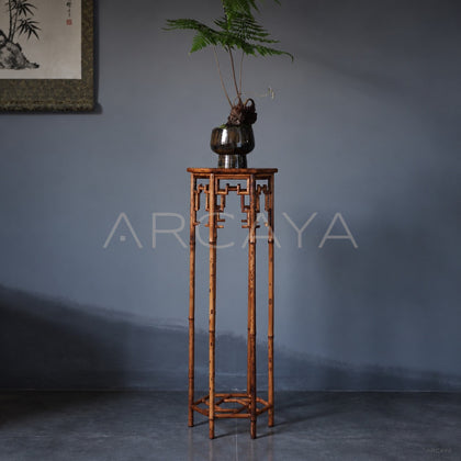 Hexagonal Bamboo Plant Stand - main