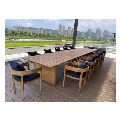 Burmese Teak Outdoor Long Table - scene