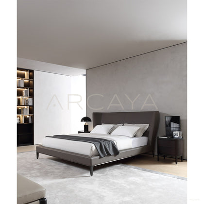 Gentleman Italian Minimalist Bed - scene