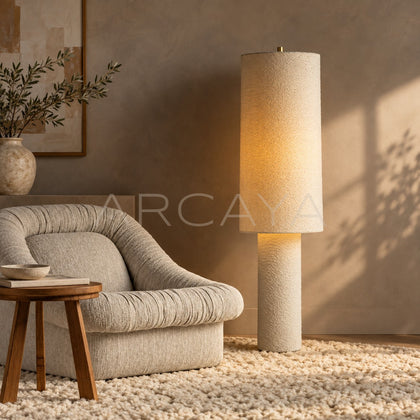 Straight Cylinder Fabric Floor Lamp - main