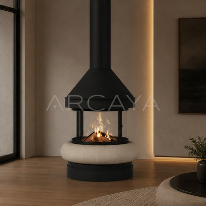 Basil Hanging Fireplace - scene