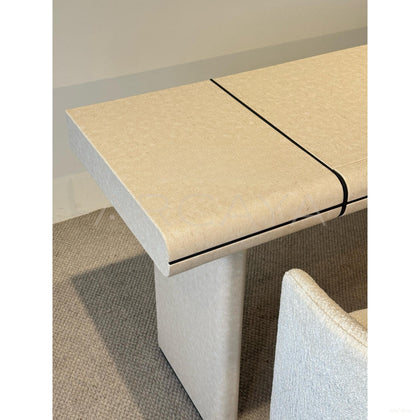 Minimalist Wraparound Desk Vanity - scene
