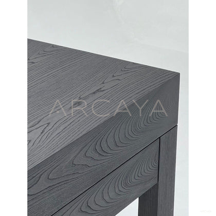 Black Oak Flip Mirror Vanity Desk Cabinet - scene