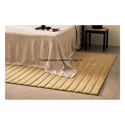 Beige Vertical Stripe Rug Dsm P011 C03 - scene