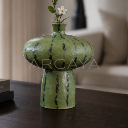 Dadan Green Spot Ceramic Vase - main