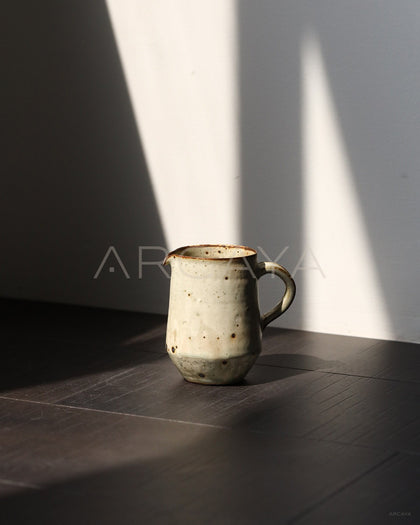 Amu Collab Vintage Stoneware Handled Coffee Mug - scene