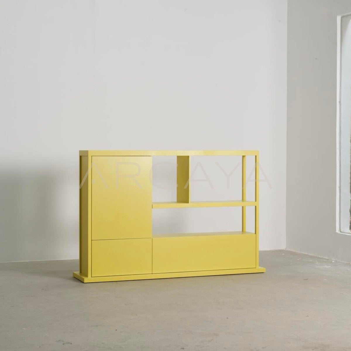 Bright Yellow Lacquered Cabinet - main